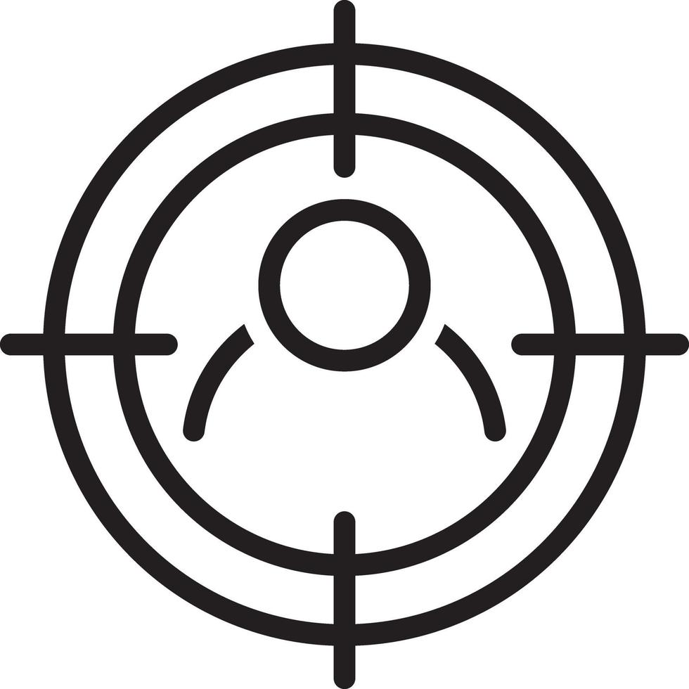 icona della linea per il target vettore