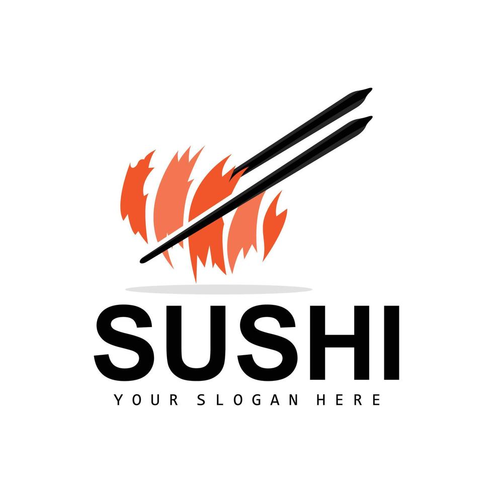 Sushi logo, giapponese cibo Sushi frutti di mare vettore, giapponese cucina Prodotto marca disegno, modello icona vettore