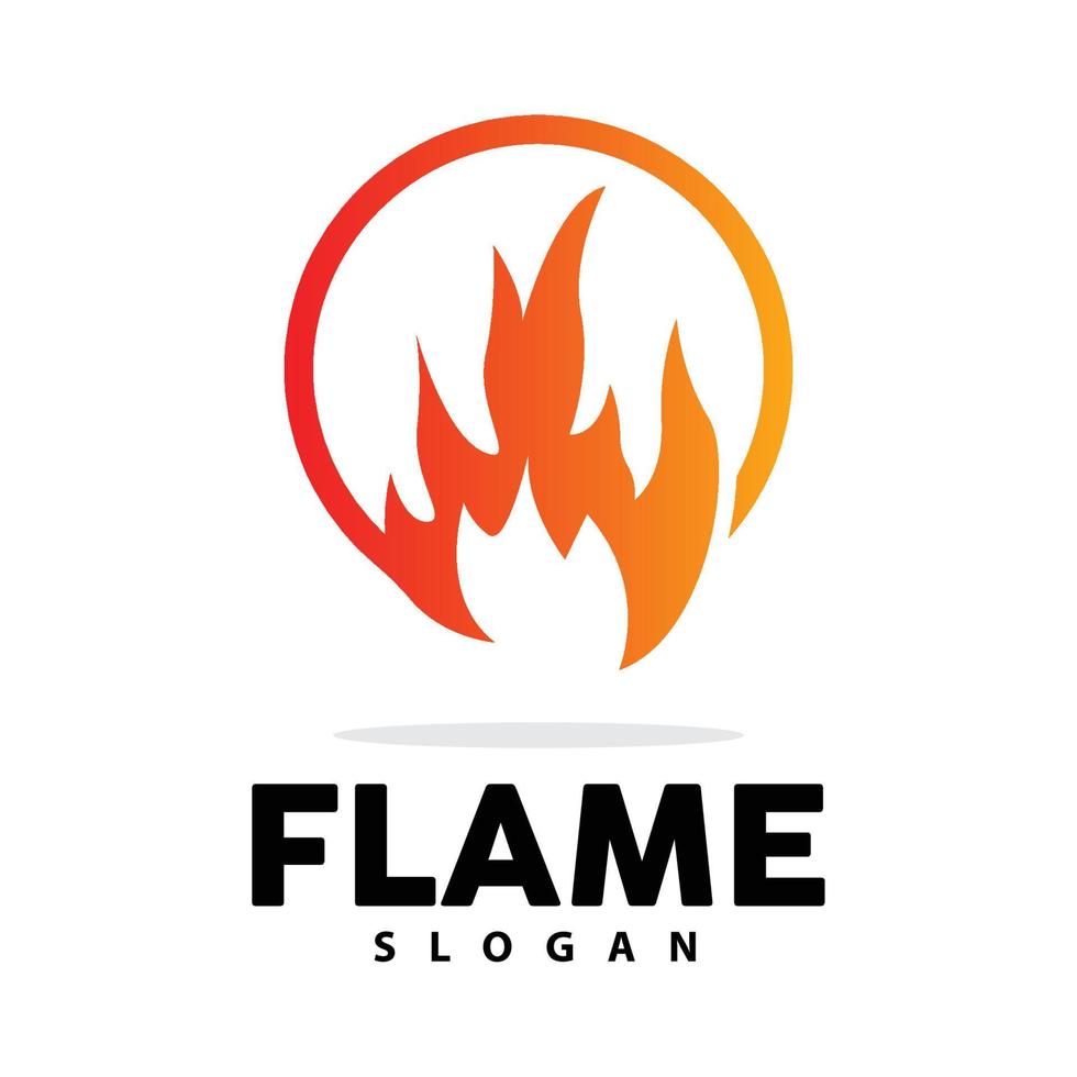 rosso fiamma logo, ardente calore fuoco vettore, fuoco logo modello icona design vettore