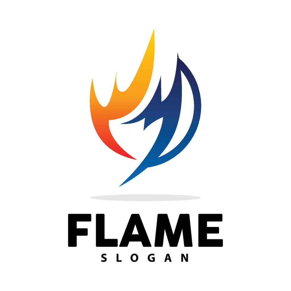 rosso fiamma logo, ardente calore fuoco vettore, fuoco logo modello icona design vettore