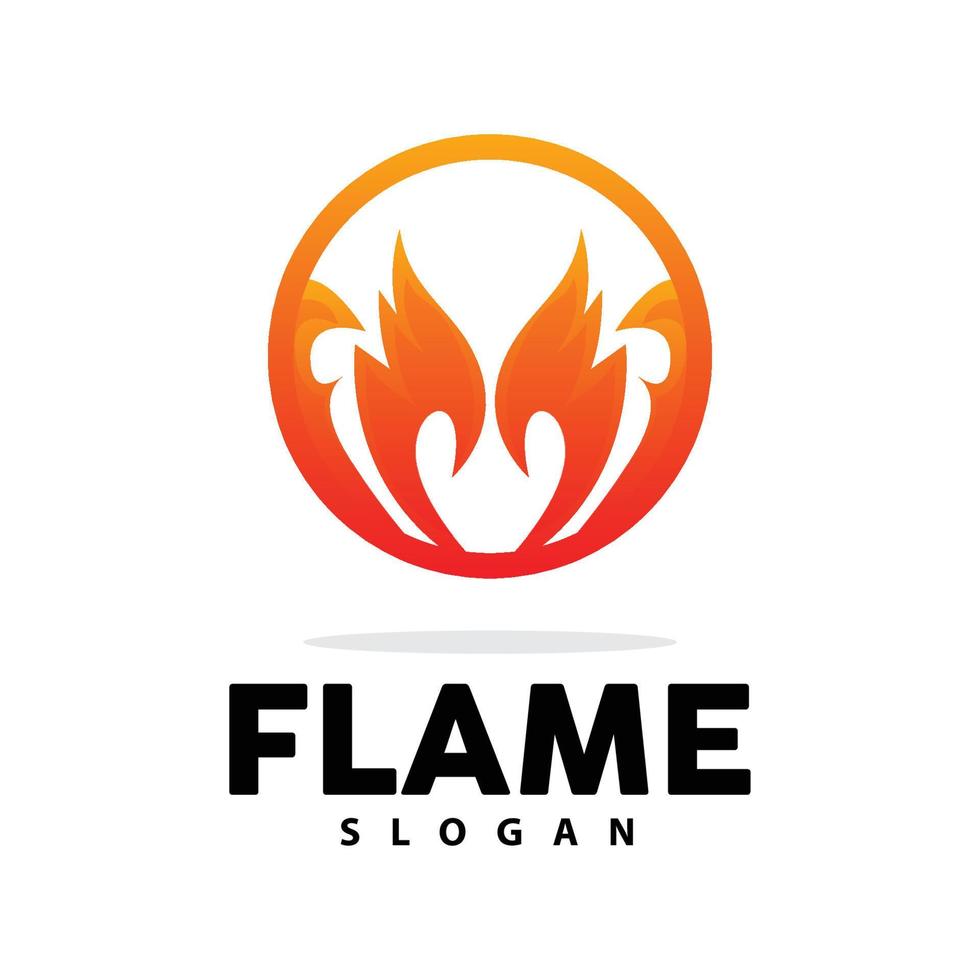 rosso fiamma logo, ardente calore fuoco vettore, fuoco logo modello icona design vettore