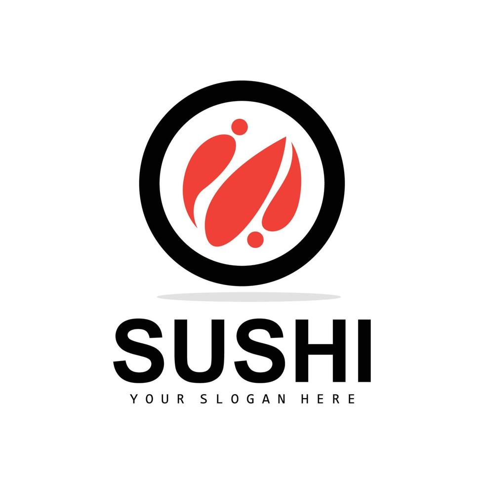 Sushi logo, giapponese cibo Sushi frutti di mare vettore, giapponese cucina Prodotto marca disegno, modello icona vettore