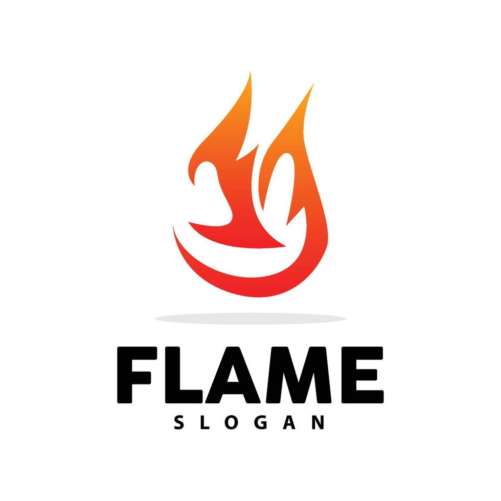 rosso fiamma logo, ardente calore fuoco vettore, fuoco logo modello icona design vettore