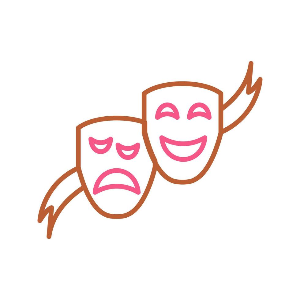Teatro maschere vettore icona