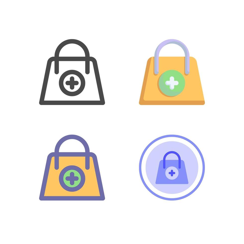 icon pack borsa isolato su sfondo bianco. per il design del tuo sito web, logo, app, ui. illustrazione grafica vettoriale e tratto modificabile. eps 10.