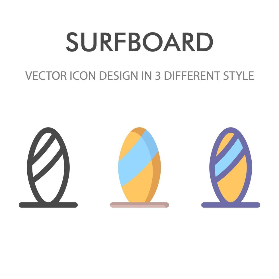 icon pack tavola da surf isolato su sfondo bianco. per il design del tuo sito web, logo, app, ui. illustrazione grafica vettoriale e tratto modificabile. eps 10.