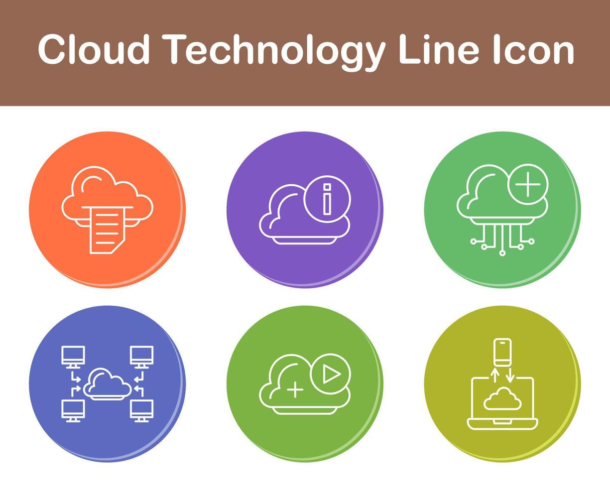 nube tecnologia vettore icona impostato