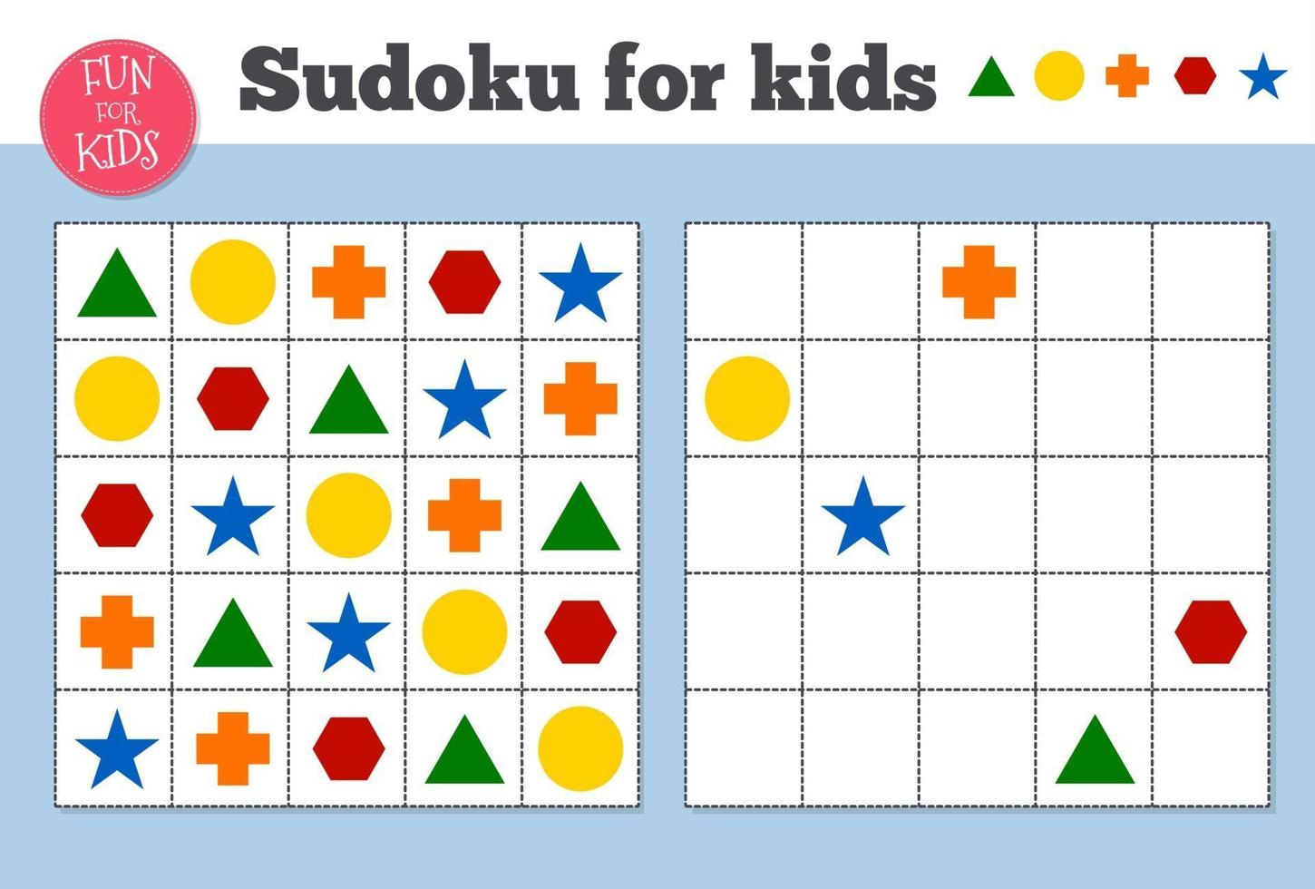 sudoku. mosaico matematico per bambini e adulti. quadrato magico. gioco di puzzle di logica. vettore