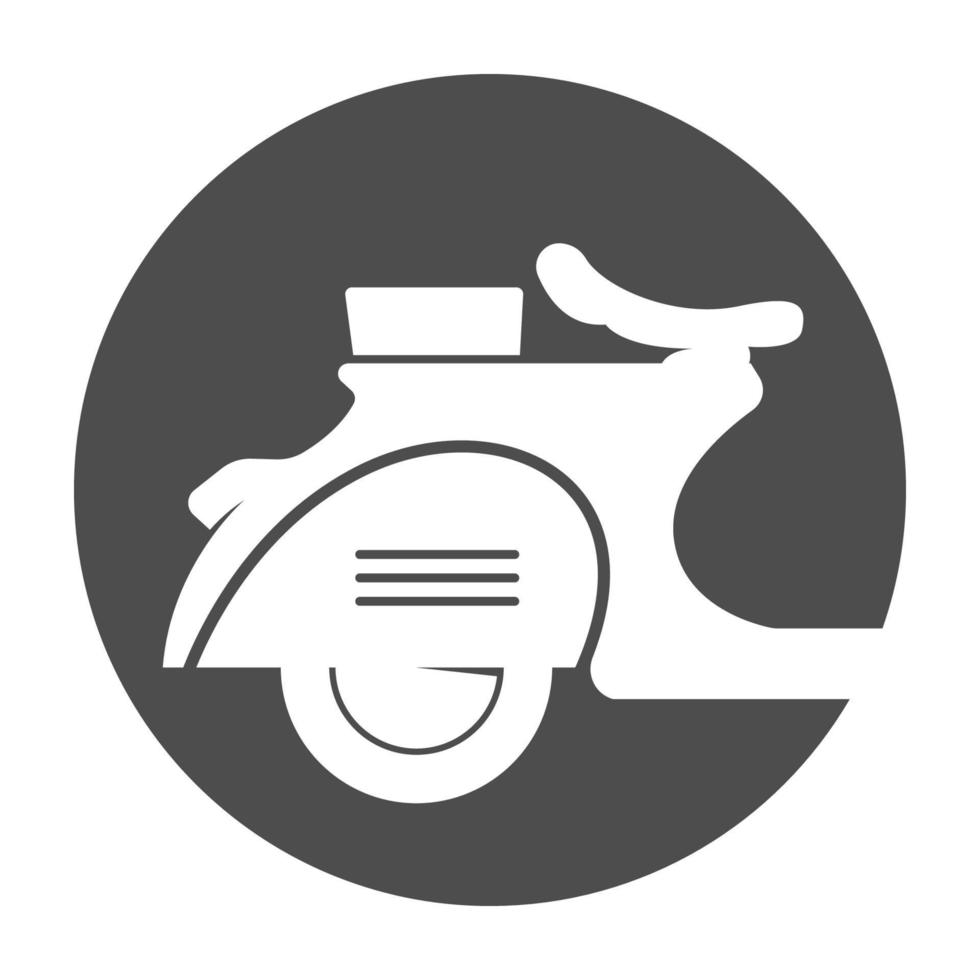scooter icona logo design vettore