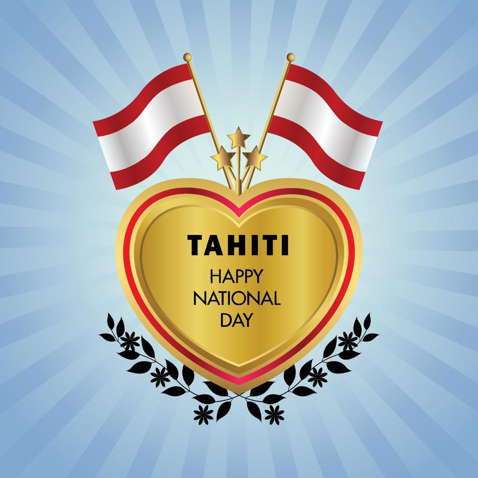 tahiti nazionale giorno , nazionale giorno torte vettore