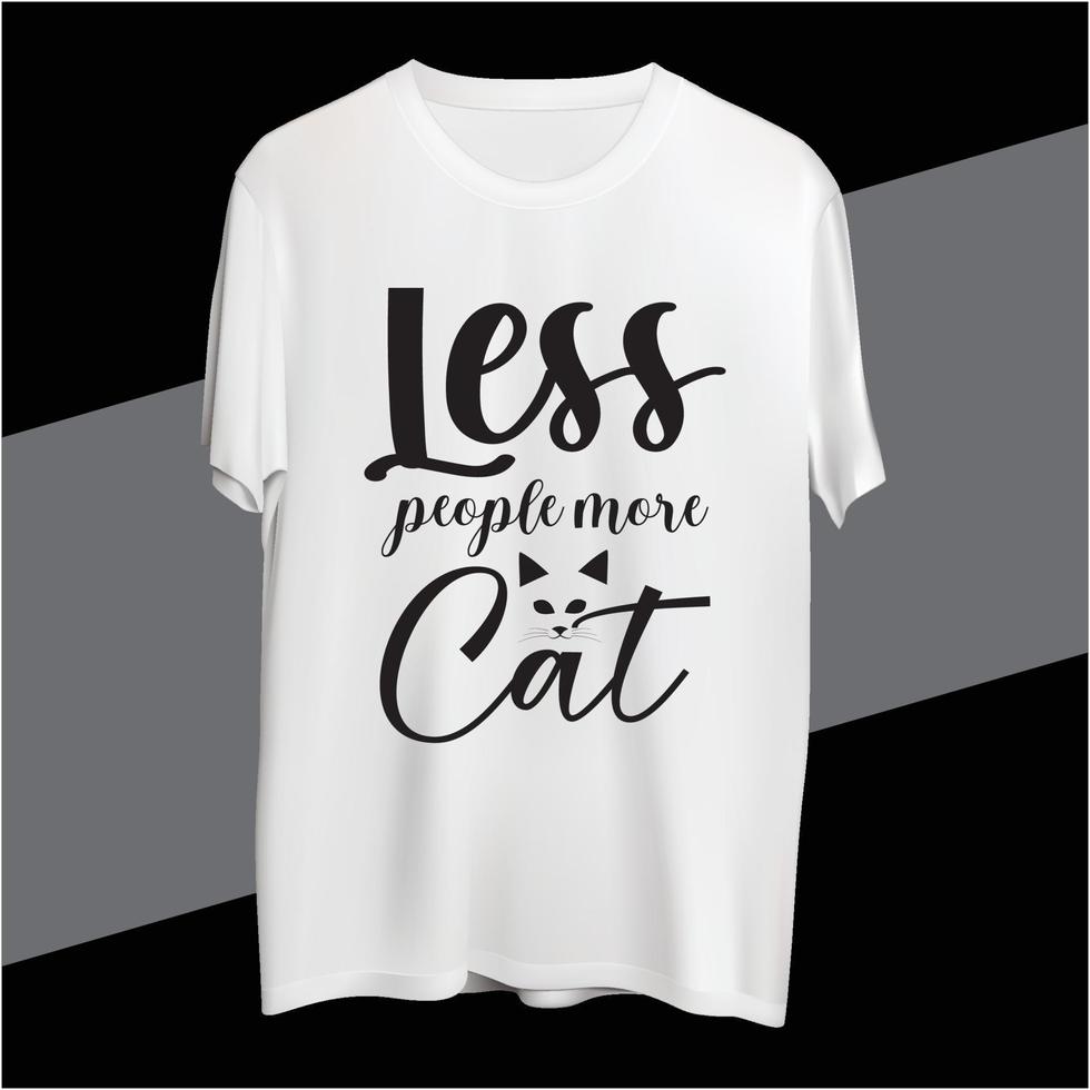Di meno persone Di Più gatti t camicia design vettore