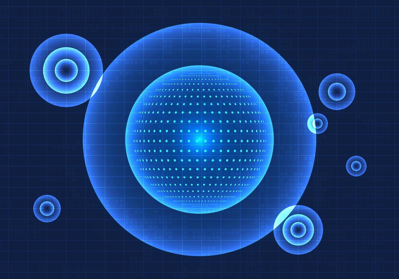 tecnologia cerchio è posto nel il mezzo e lato le zone. rappresenta un' centrale tecnologia quello si estende per ogni angolo di il mondo. per creare nuovo tecnologie quello rendere un' attività commerciale crescere rendere commercio vettore