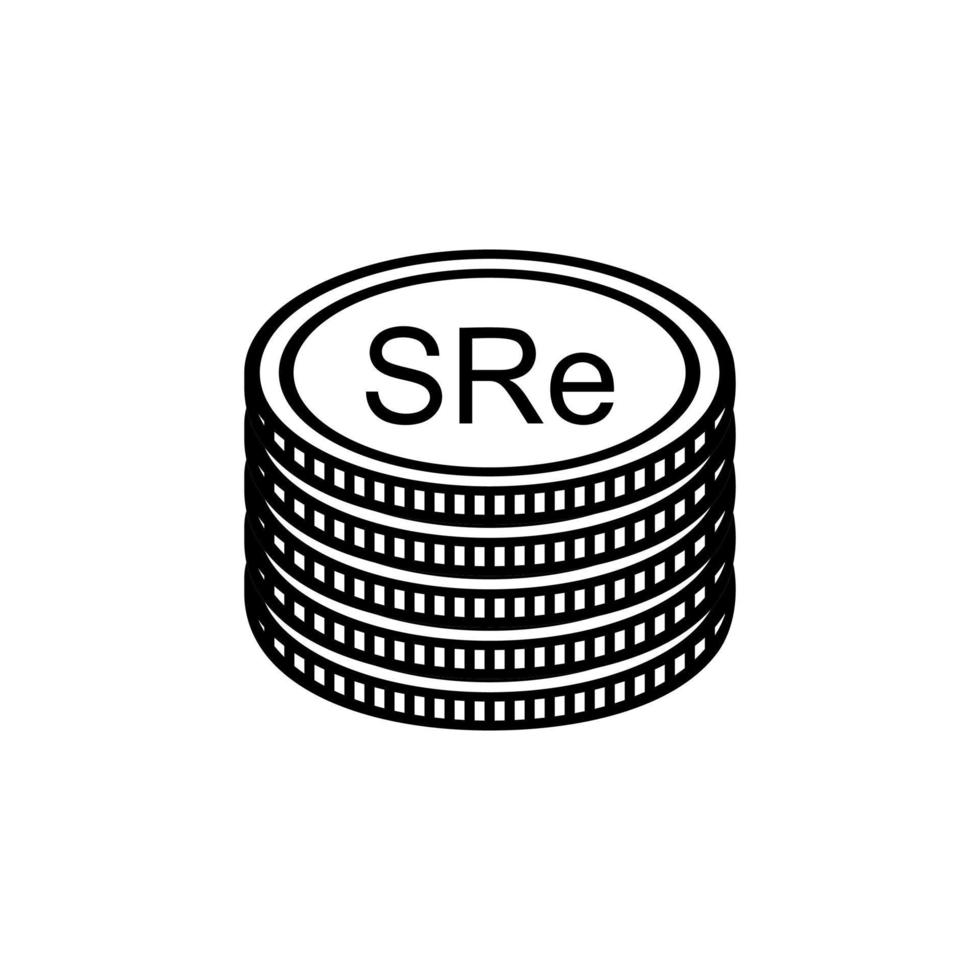 Seychelles moneta simbolo, seychelles rupia icona, scr cartello. vettore illustrazione
