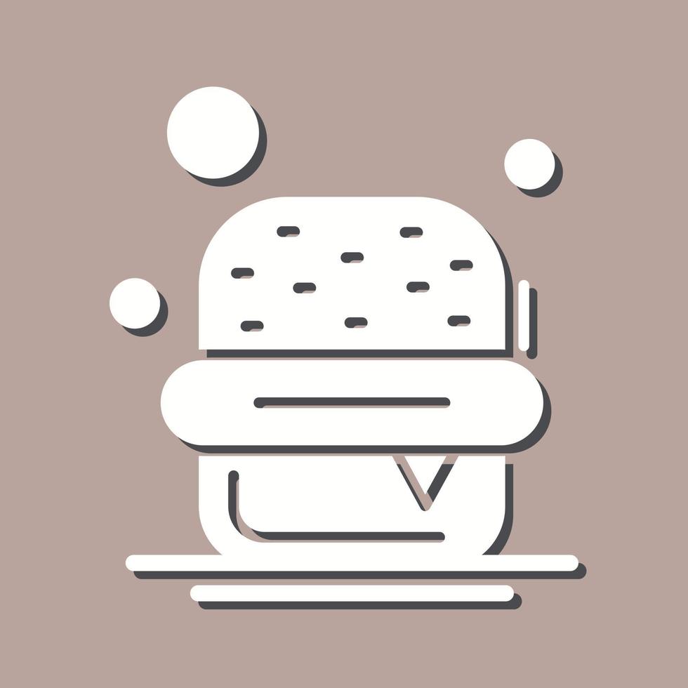 hamburger unico vettore icona
