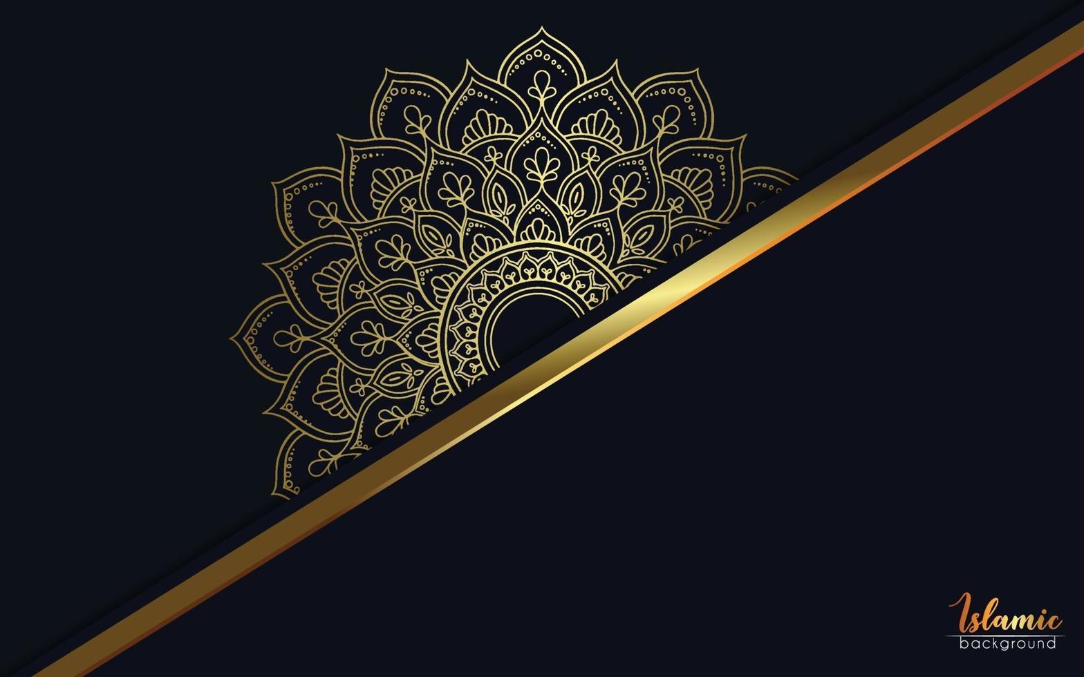 sfondo ornato di lusso oro mandala per invito a nozze, copertina del libro vettore