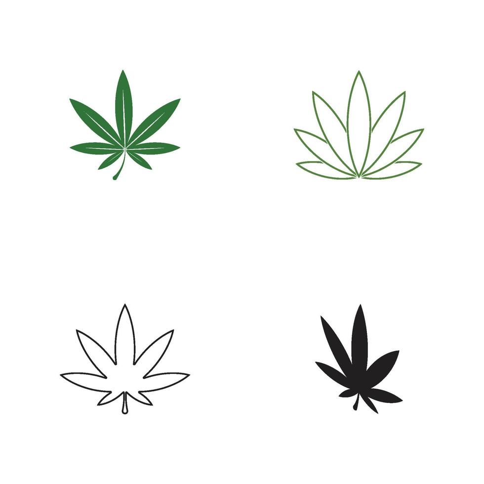 logo di cannabis e vettore di simbolo