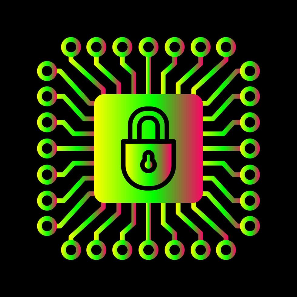 informatica protezione vettore icona