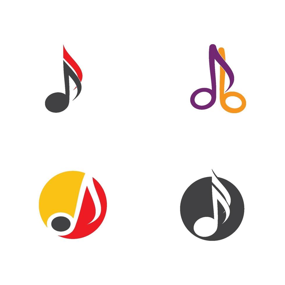 nota musica logo e simbolo vettoriale