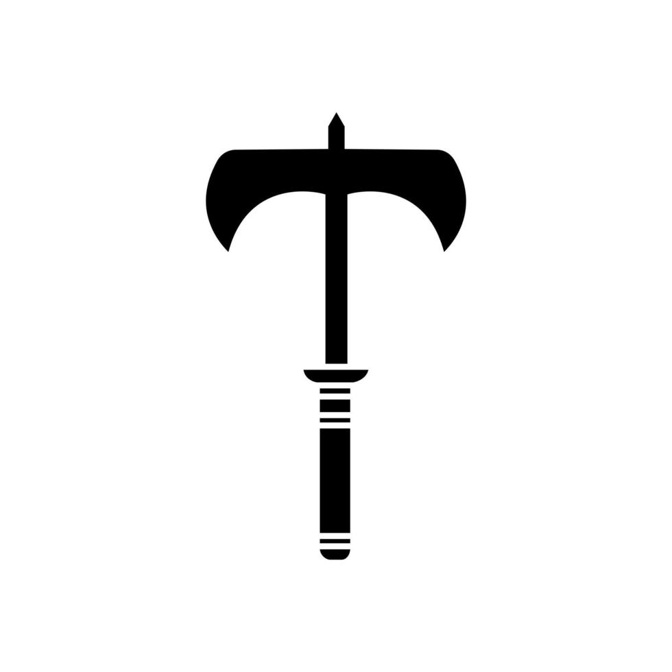 ascia vettore icona. poleaxe illustrazione cartello. arma simbolo o logo.