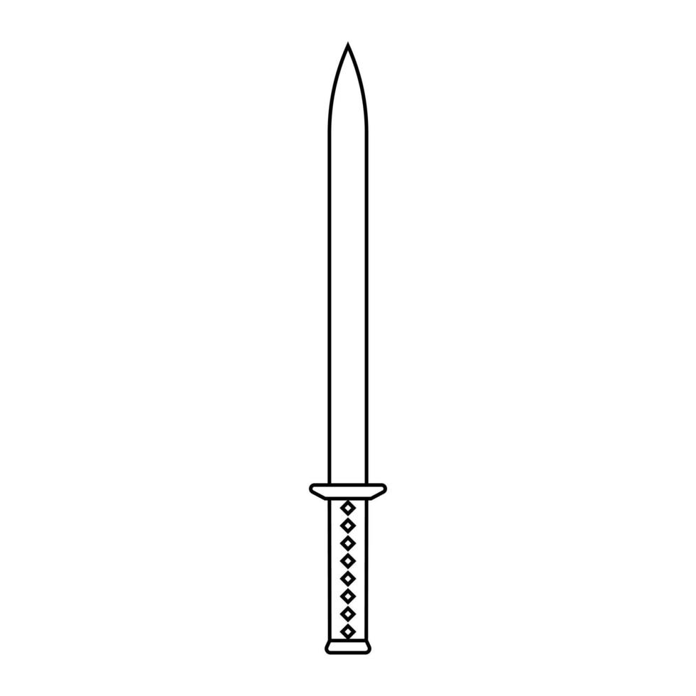 spada icona vettore impostare. sciabola illustrazione cartello collezione. arma simbolo. acciaio logo.