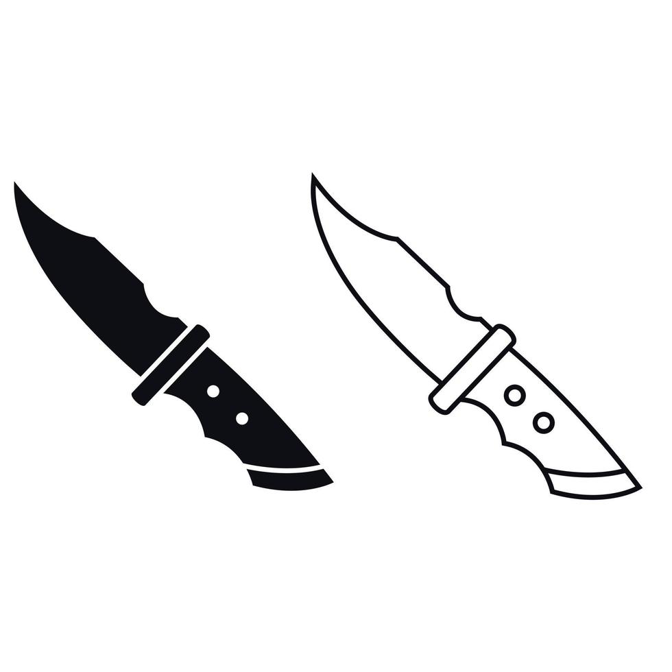 cucina coltello icona vettore impostare. cucinare illustrazione cartello collezione. capocuoco simbolo o logo.