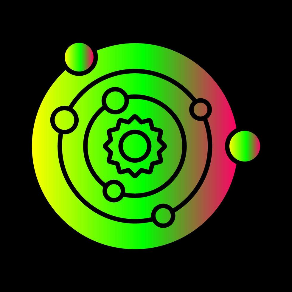 solare sistema vettore icona