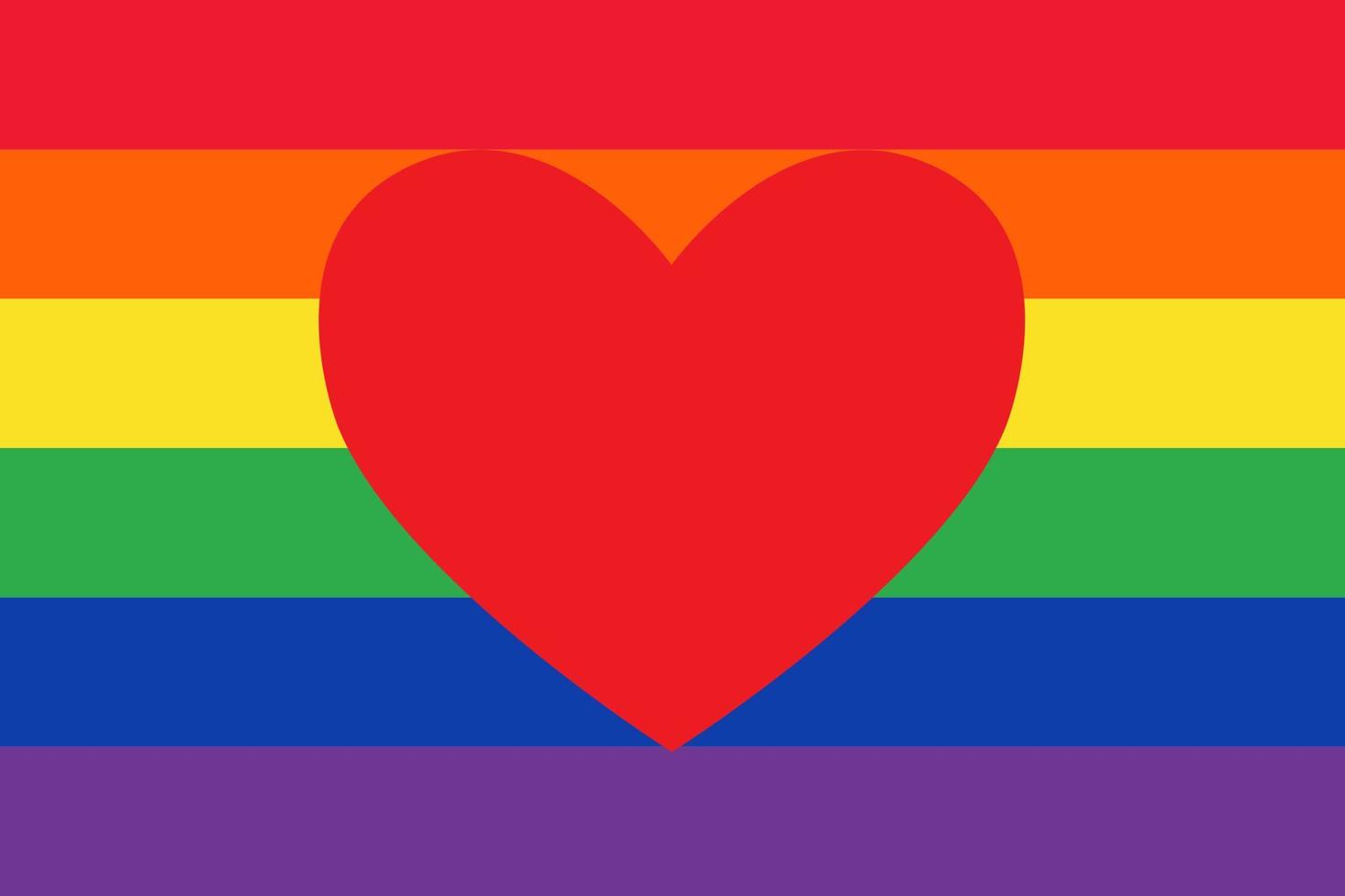 cuore amore supporto lgbt Comunità vettore illustrazione.