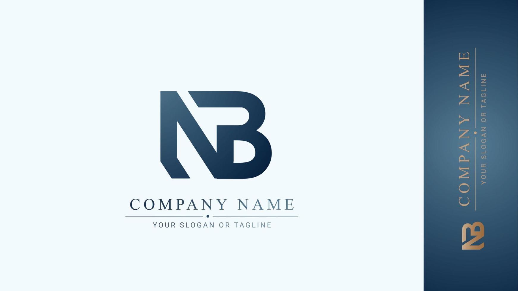 vettore iniziale nb logo design
