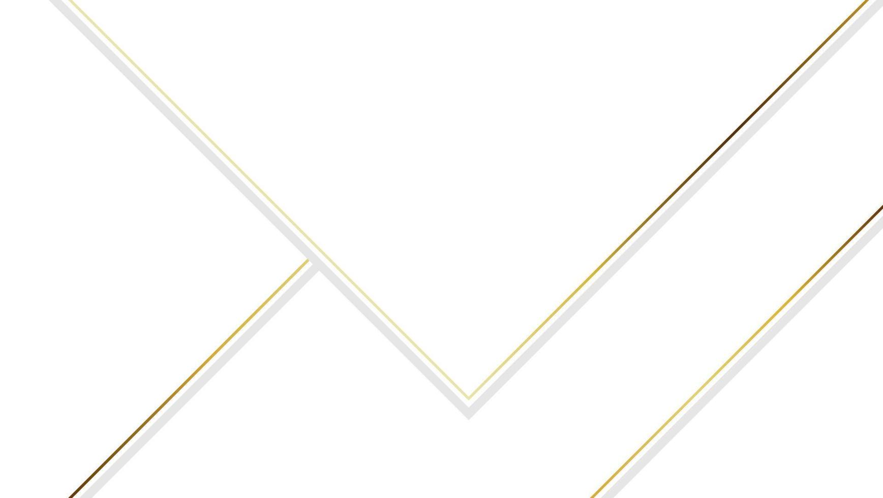 semplice bianca sfondo con oro linea vettore