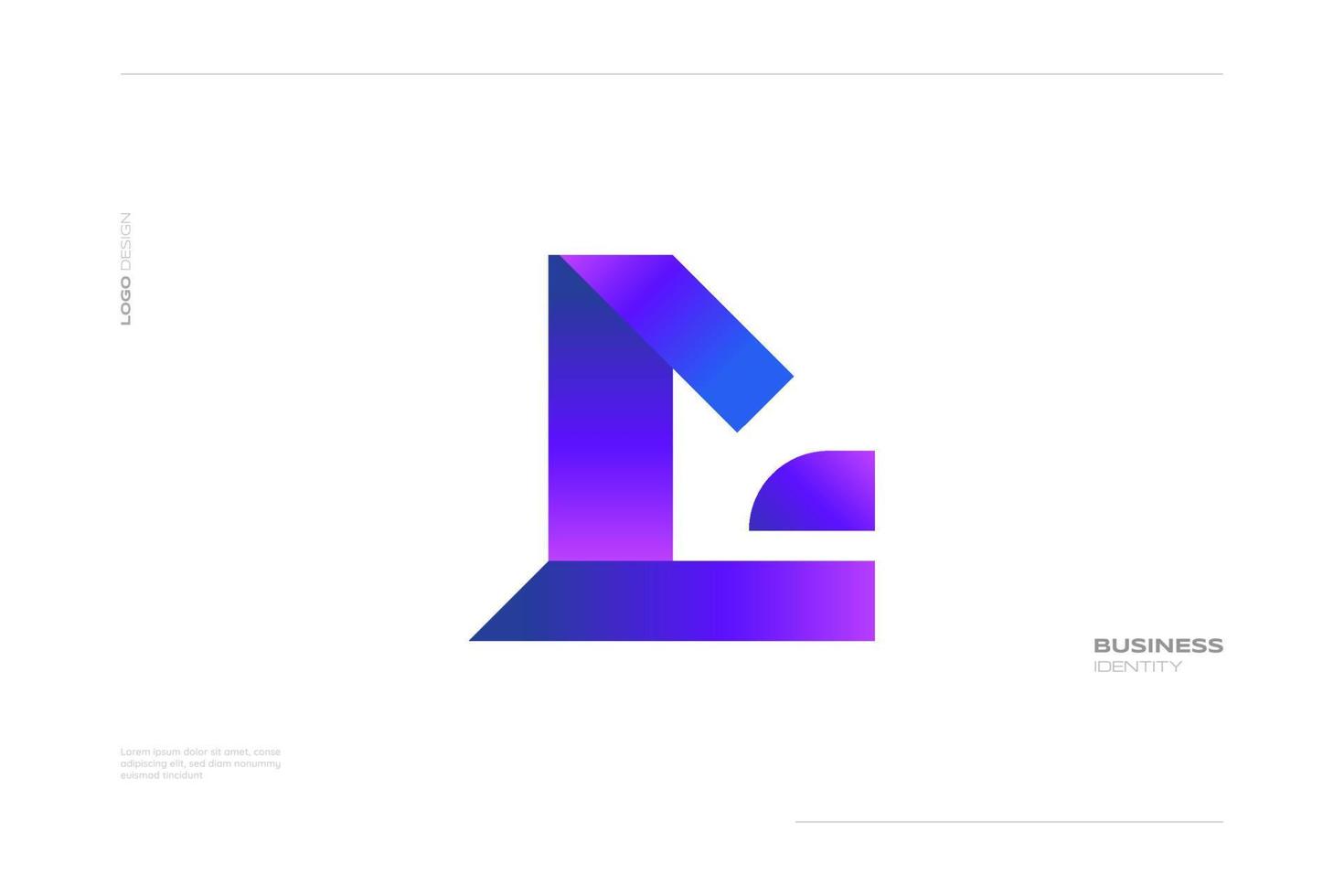 astratto e semplice lettera g logo design nel blu e viola pendenza stile vettore