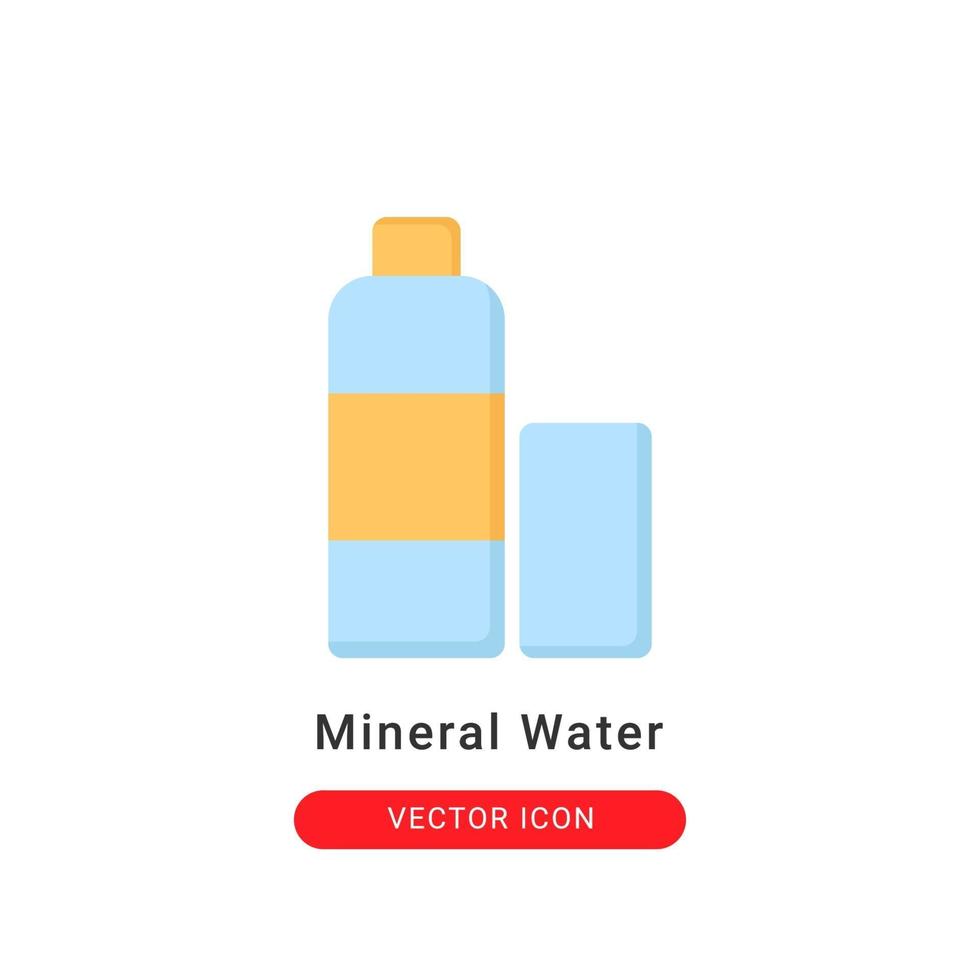 illustrazione vettoriale di acqua minerale icona. design piatto icona di acqua minerale.