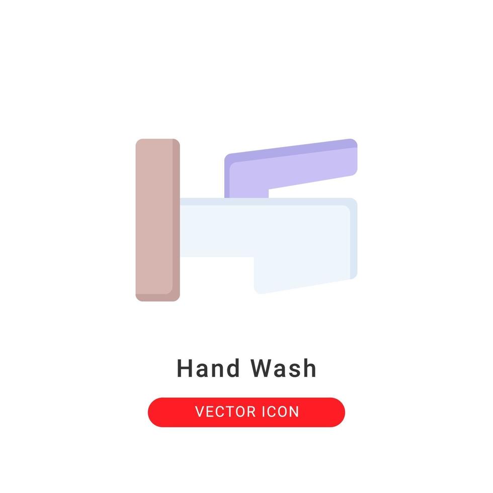 illustrazione vettoriale di lavaggio a mano icona. design piatto icona di lavaggio a mano.