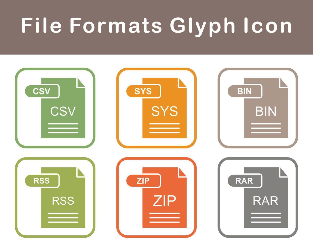 file formati vettore icona impostato