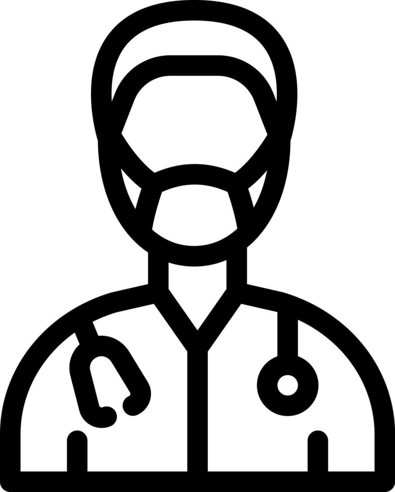 illustrazione vettoriale del medico su uno sfondo. simboli di qualità premium. icone vettoriali per il concetto e la progettazione grafica.