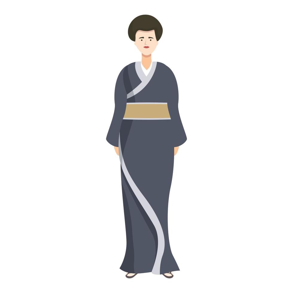 geisha chimono icona cartone animato vettore. asiatico persona vettore