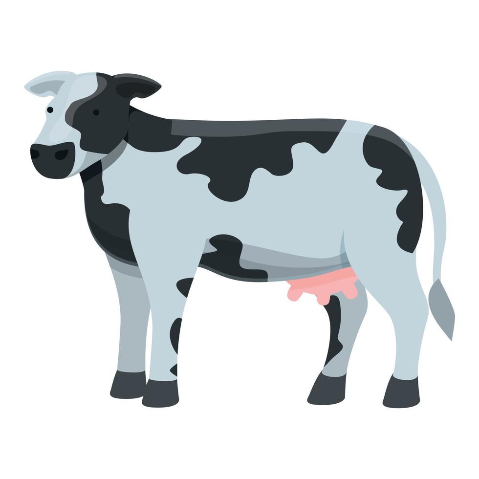 svizzero mucca icona cartone animato vettore. azienda agricola bestiame vettore