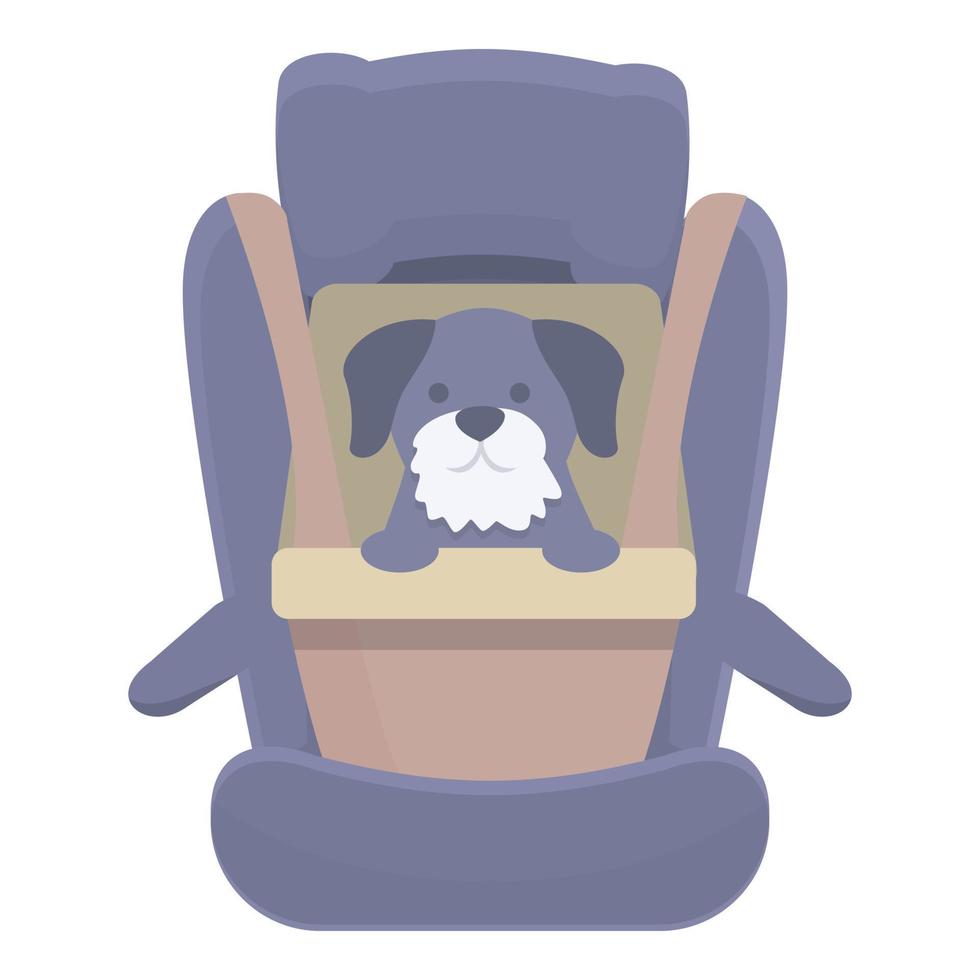 cane auto posto a sedere icona cartone animato vettore. viaggio strada vettore