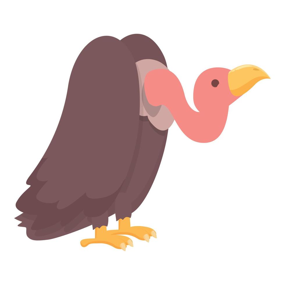 avvoltoio uccello icona cartone animato vettore. animale grifone vettore