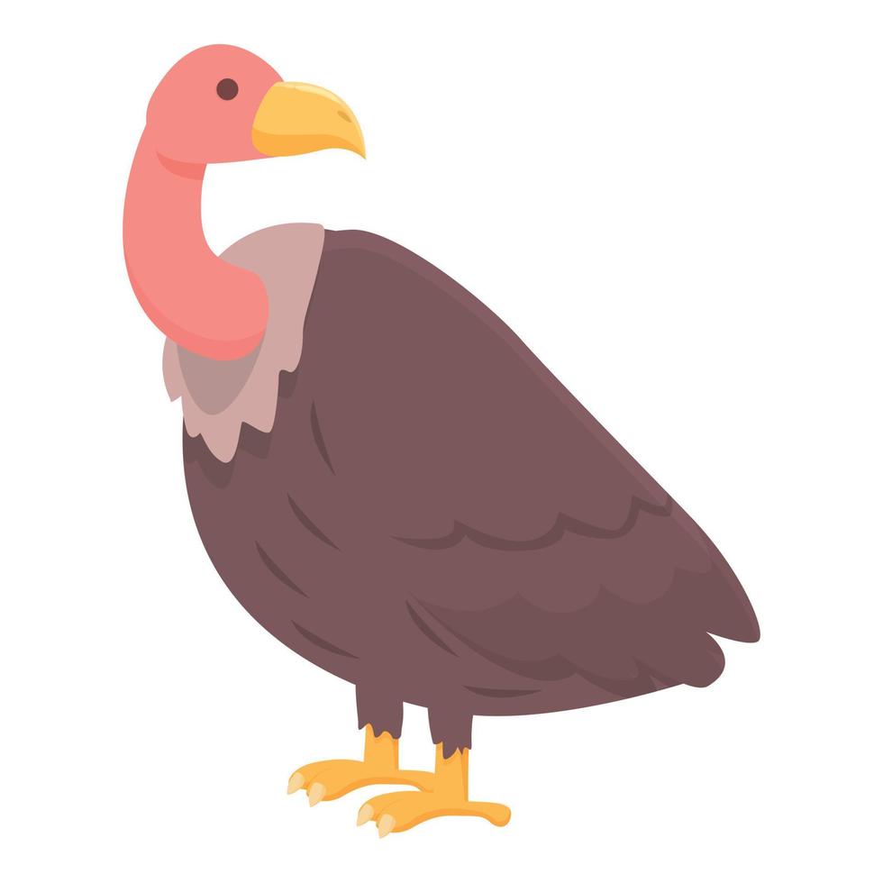 naturale avvoltoio icona cartone animato vettore. animale uccello vettore