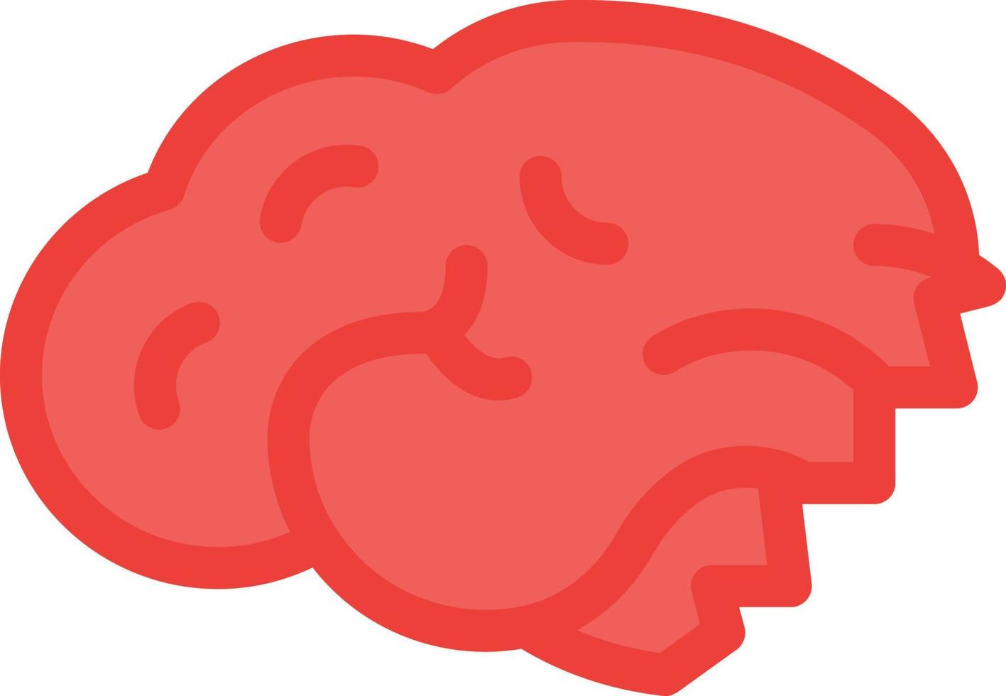illustrazione vettoriale del cervello su uno sfondo. simboli di qualità premium. icone vettoriali per il concetto e la progettazione grafica.