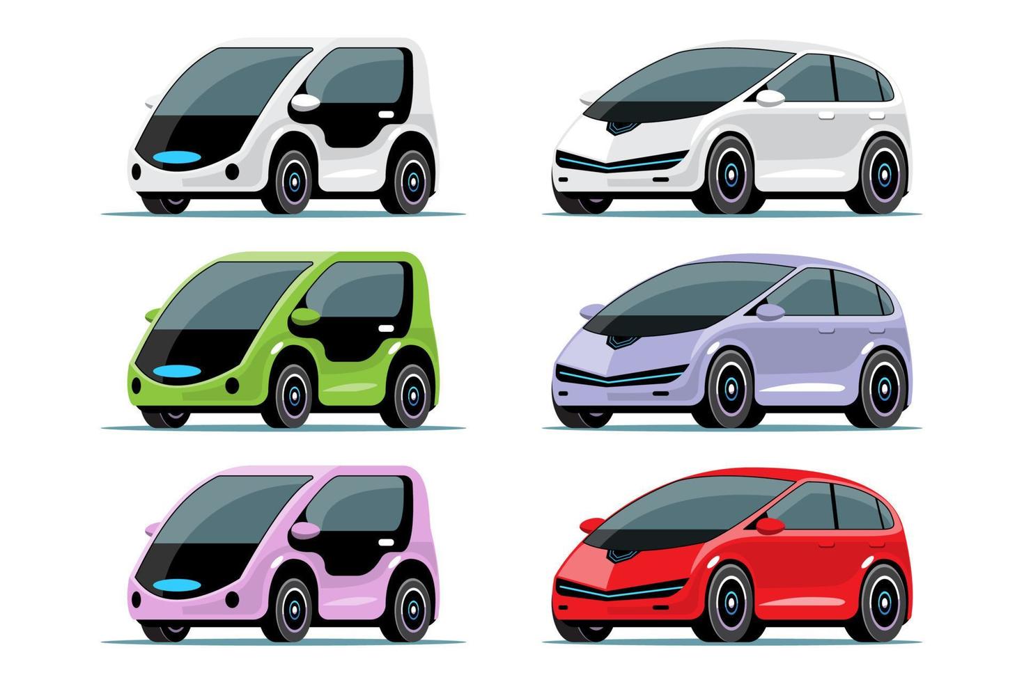 auto vettore modello su bianca sfondo. macchina, eco macchina, elettrico macchina, automobile nel cartone animato stile. per infografica, commerciale, ragnatela e gioco design.