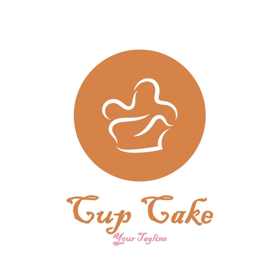 Cupcake logo design vettore illustrazione modello. Cupcake forno icona.torta negozio, pasticcere negozio ,vettore