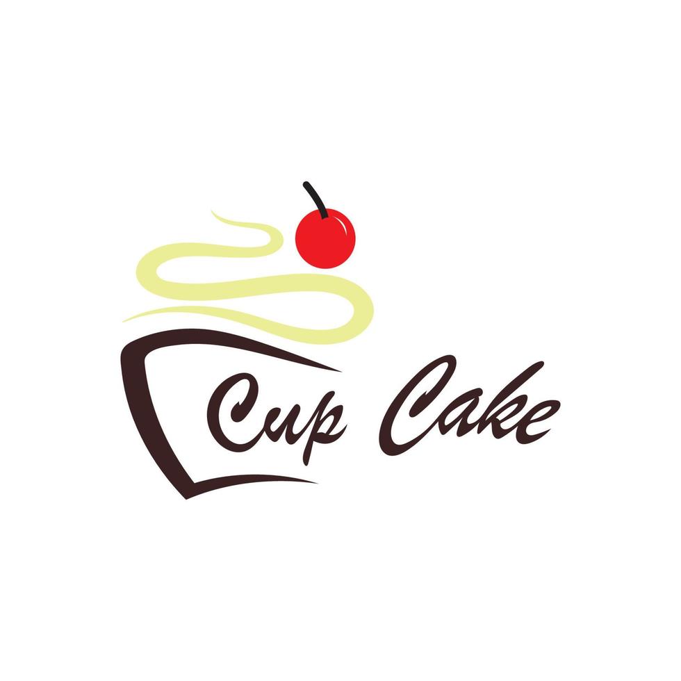 Cupcake logo design vettore illustrazione modello. Cupcake forno icona.torta negozio, pasticcere negozio ,vettore