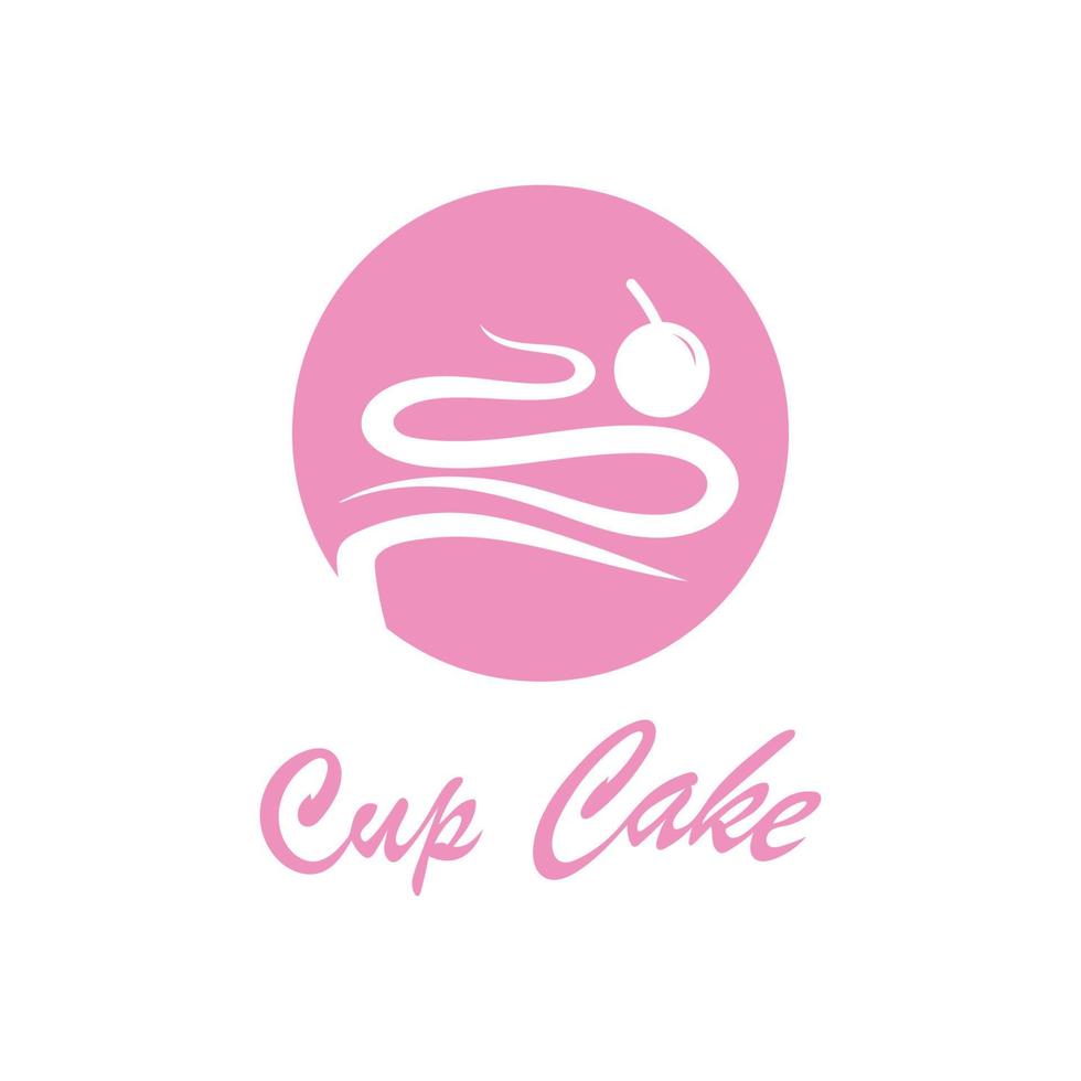 Cupcake logo design vettore illustrazione modello. Cupcake forno icona.torta negozio, pasticcere negozio ,vettore