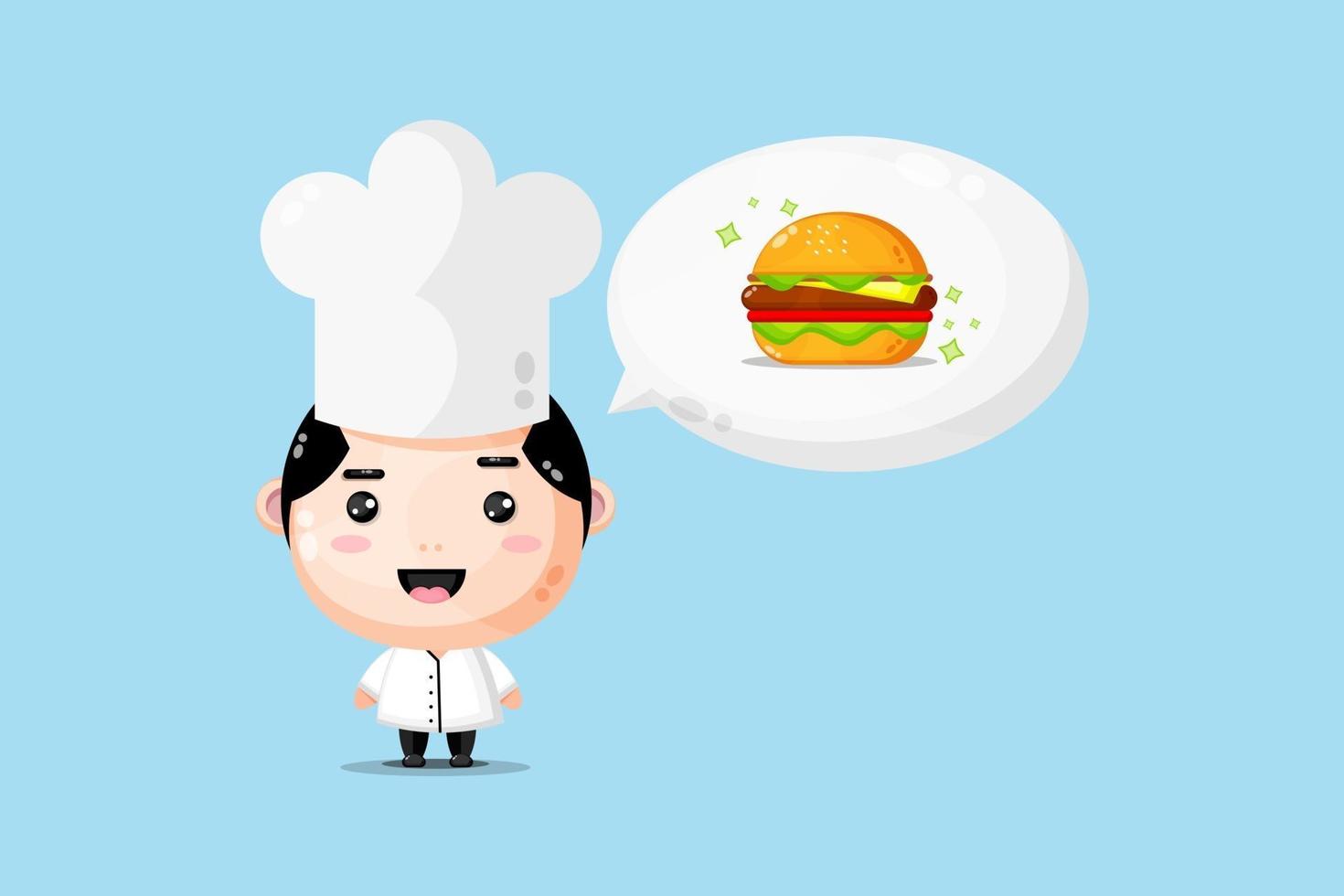 simpatico design mascotte chef vettore