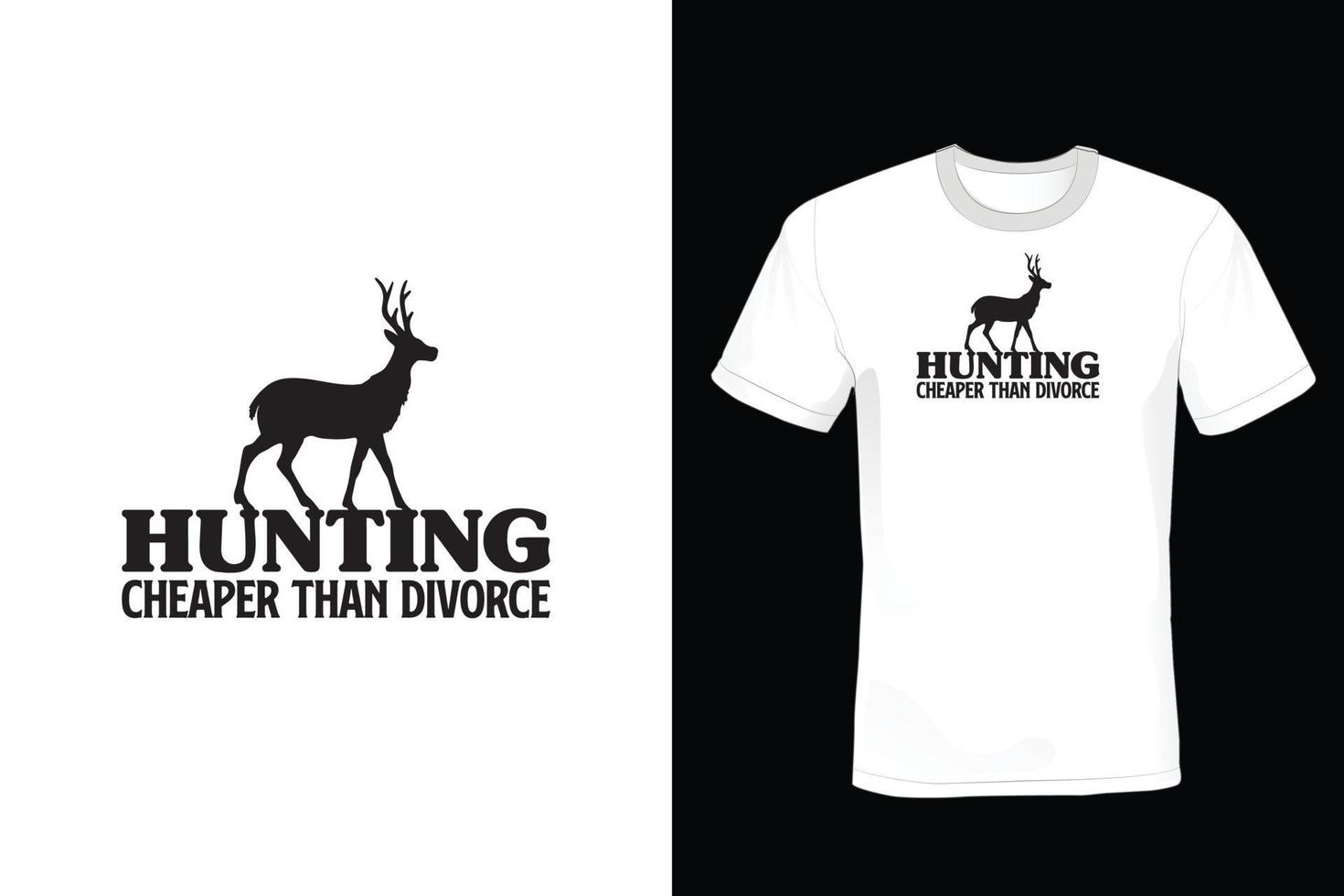 design della maglietta da caccia, vintage, tipografia vettore