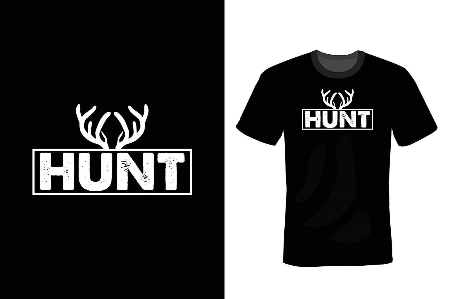 design della maglietta da caccia, vintage, tipografia vettore