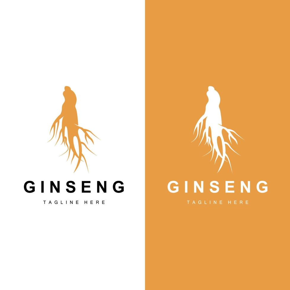 ginseng logo, erbaceo pianta vettore, naturale erbaceo medicinale, ginseng erbaceo bevanda icona vettore