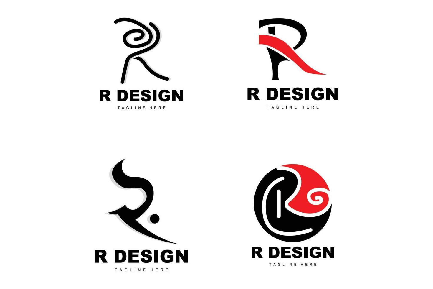 r lettera logo, alfabeto vettore, iniziale r Prodotto marca logotipo design vettore