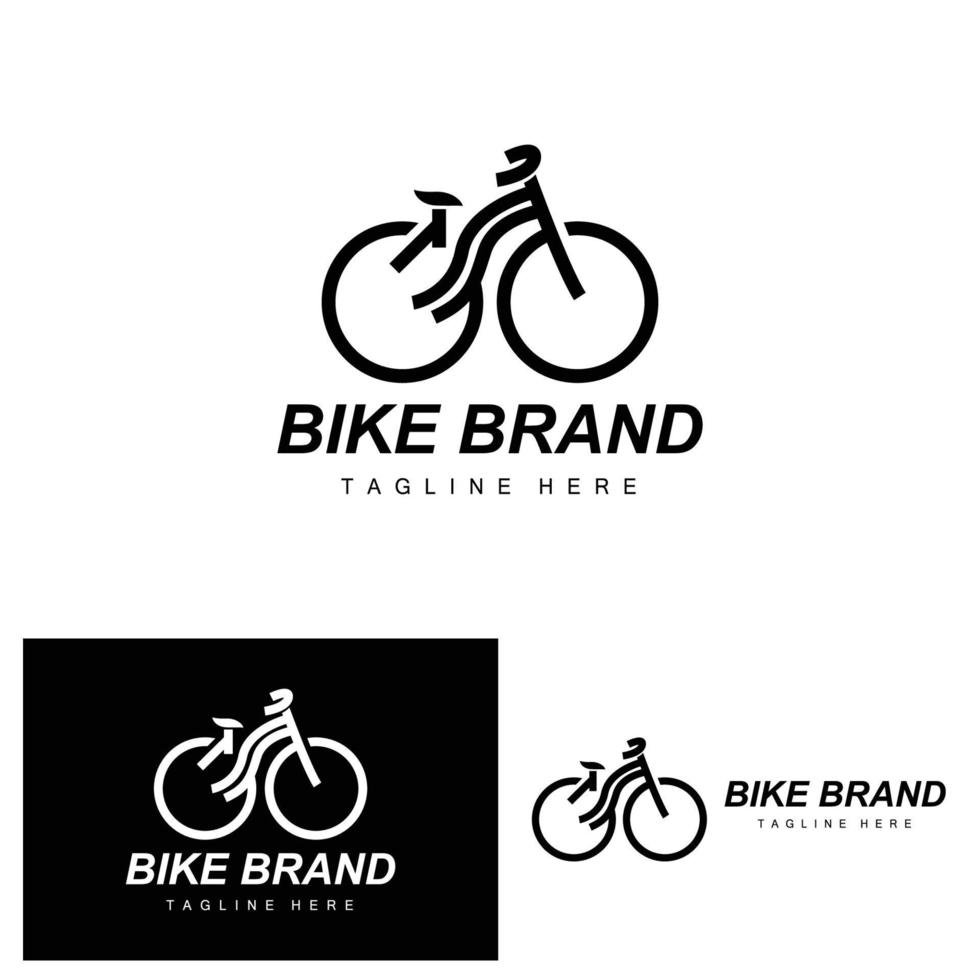 bicicletta logo, veicolo vettore, bicicletta silhouette icona, semplice design ispirazione vettore